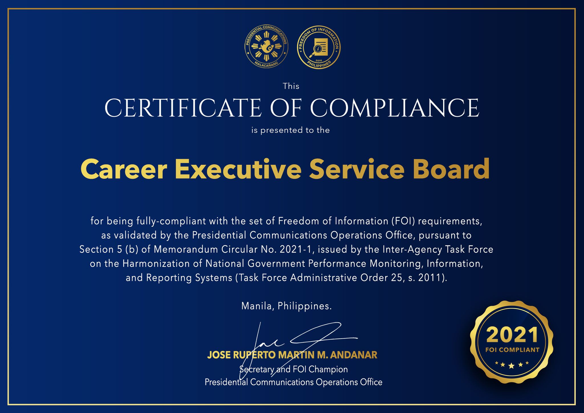 Career Executive Service Board